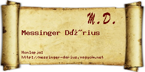 Messinger Dárius névjegykártya